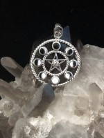 Pentacle With Phases of the Moon Pendant
