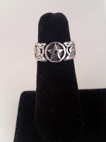 Pentagram Celtic Band Ring