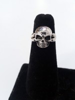 Skull Head Crossbone Band Ring