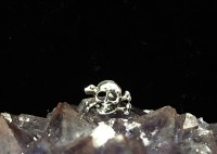 Skull and Crossbones Small Stud Earrings Sterling Silver