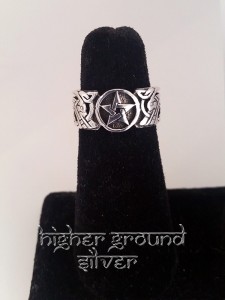 Pentagram Celtic Band Ring