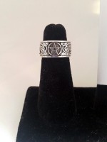 Pentagram Celtic Band Spinner Ring