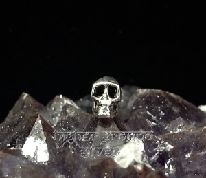 Skull Stud Earring Sterling Silver regular